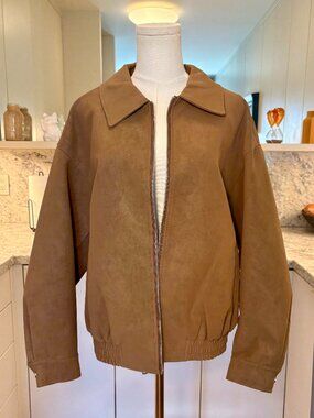 Easy Clothes Camel Oversized Bomber Jacket